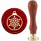 Brass Wax Seal Stamp with Handle, for DIY Scrapbooking, Snowflake Pattern, 3.5x1.18 inch(8.9x3cm)