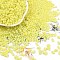 Baking Paint Glass Seed Beads, Peanut, Champagne Yellow, 6x3.5x3mm, Hole: 1mm, about 4500pcs/pound