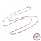 925 Sterling Silver Cable Chains Necklace for Women, Rose Gold, 17.72 inch(45cm)