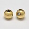 Rack Plating and PVD Vacuum Plating Brass Round Spacer Beads, Real 18K Gold Plated, 4mm, Hole: 1.5mm