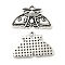 Tibetan Style Alloy Pendants, Moth, Antique Silver, 12.5x20x2mm, Hole: 1.5mm