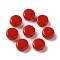 Opaque Acrylic Beads, Flat Round, FireBrick, 10x5mm, Hole: 1.8mm, about 1500pcs/500g