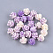 Synthetic Coral Beads, Dyed, Flower, Medium Purple, 6~7x6~7mm, Hole: 1.2mm