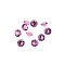 Glass Rhinestone Cabochons, DIY Accessories for Jewelry Pendant Making, Birthstone Color Style Rhinestone, Diamond Shape, Light Amethyst, 5mm, 20pcs/bag