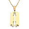 201 Stainless Steel Pendants Necklaces, with Cable Chains and Lobster Claw Clasps, Blade, Golden, 17.71 inch(45cm), 1.5mm