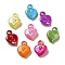 Plating Opaque Acrylic Pendant, AB Color, Heart, Mixed Color, 20.5x17.5x6.5mm, Hole: 2.5mm, 471pcs/5000g