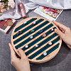 8-Slot Flat Round Bamboo Finger Ring Display Plates RDIS-WH0009-016B-3