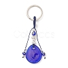 Handmade Lampwork Turkish Blue Evil Eye Pendant Keychain KEYC-JKC00497-4