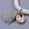 Cotton Thread Tassels Charm Bracelets BJEW-JB04385-4