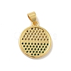 Brass Micro Pave Cubic Zirconia Pendants KK-B059-35G-F-2