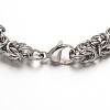 304 Stainless Steel Byzantine Chains Bracelets STAS-L149-14-2
