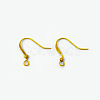 Brass French Earring Hooks with Beads X-KK-Q365-G-NF-1