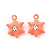Spray Painted Alloy Pendants FIND-B016-02-3