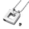 304 Stainless Steel Heart Square Urn Ashes Necklaces STAS-Z106-07P-5