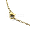Rectangle with Cross & Heart Glass Seed Beaded Pendant Necklace NJEW-MZ00015-02-3