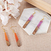 DIY Rectangle & Teardrop Dangle Earrings Making Kit DIY-TA0008-94-9