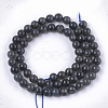 Natural Black Labradorite Beads Strands X-G-S333-6mm-021A-2