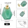 Nbeads Natural Green Aventurine Perfume Bottle Pendant G-NB0003-58B-3