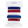 18 Yards 6 Styles Independence Day Polyester & Polycotton Ribbons Sets SRIB-A015-02B-01-4