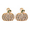 Autumn Theme Brass Micro Pave Cubic Zirconia Charms KK-S360-138A-NF-1