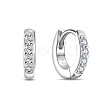 SHEGRACE Rhodium Plated 925 Sterling Silver Huggie Hoop Earrings JE893A-01-1