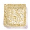 Resin with Natural Citrine Chip Stones Ashtray DJEW-F015-04D-1