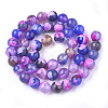 Natural Fire Crackle Agate Beads Strands X-G-S346-8mm-11-2