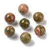 Natural Unakite No Hole Sphere Beads G-K353-04A-05-1