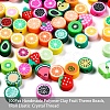 100Pcs Handmade Polymer Clay Fruit Theme Beads DIY-YW0002-40-2