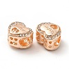 Rack Plating Alloy Rhinestone European Beads PALLOY-P289-30RG-3