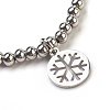 304 Stainless Steel Beads Stretch Charm Bracelets BJEW-JB03862-04-2