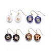 Natural Mixed Stone Dangle Earrings EJEW-JE02997-M-1
