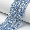 Electroplate Transparent Glass Beads Strands EGLA-A034-T2mm-H15-1