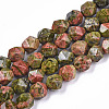 Natural Unakite Beads Strands G-S368-007B-1