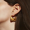Brass Bag Shape Hoop Earrings for Women EJEW-E280-01G-4