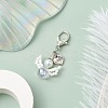 Angel Glass Seed Beads Pendant Decorations HJEW-MZ00109-4