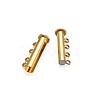 Brass Magnetic Slide Lock Clasps KK-TA0007-30G-4