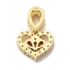 Rack Plating Brass Micro Pave Cubic Zirconia Charms ZIRC-C002-06G-3