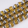 Electroplate Glass Beads Strands X-EGLA-T019-02H-1