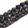 Natural Golden Sheen Obsidian Beads Strands G-S332-8mm-012-2