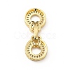 Rack Plating Brass Pave Clear Cubic Zirconia Fold Over Clasps X-KK-G458-05G-2