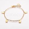 304 Stainless Steel Charm Anklets AJEW-P055-03G-2