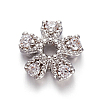 Brass Micro Pave Cubic Zirconia Bead Cap ZIRC-E158-10P-1