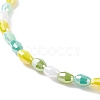 Sparkling Glass Beaded Stretch Bracelet for Women BJEW-JB07664-03-4