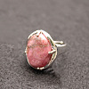 Oval Natural Rhodonite Adjustable Ring FIND-PW0021-05H-1