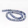 Dyed & Heated Natural Blue Aventurine Round Beads Strands G-O151-03-4mm-2