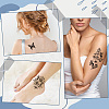 Gorgecraft 9Pcs 9 Style Waterproof Cool Sexy Body Art Removable Temporary Tattoos Paper Stickers STIC-GF0001-14-7
