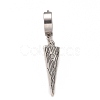 Stainless Steel Triangle Dangle Hoop Earrings EJEW-G286-07P-2