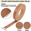 2M PVC Double Face Imitation Leather Ribbons SRIB-WH0011-127A-04-2