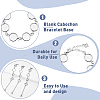 DICOSMETIC DIY Blank Dome Flat Round Link Chains Bracelet Making Kit DIY-DC0001-75-4
